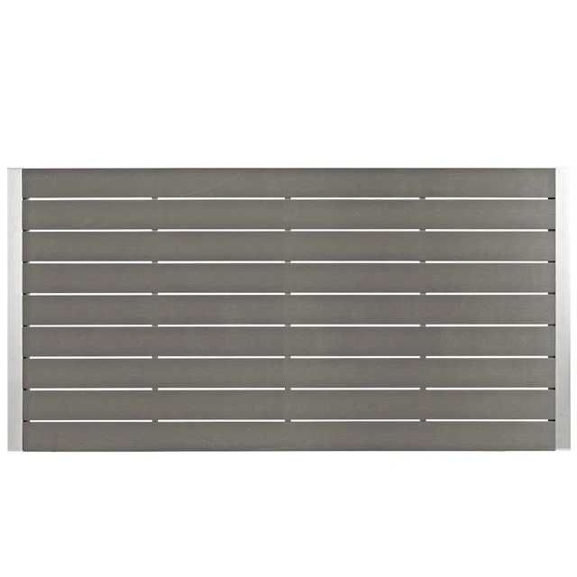 Alt view image 7 of 8 - Shore Outdoor Patio Aluminum Dining Table - Silver Gray