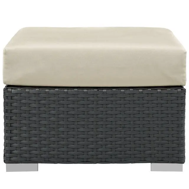 Alt view image 5 of 10 - Sojourn Outdoor Patio Sunbrella Ottoman - Canvas Antique Beige