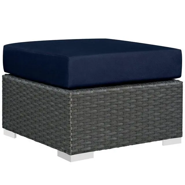 Alt view image 7 of 10 - Sojourn Outdoor Patio Sunbrella Ottoman - Canvas Antique Beige