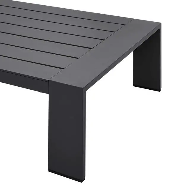 Alt view image 7 of 11 - Tahoe Outdoor Patio Powder-Coated Aluminum Coffee Table