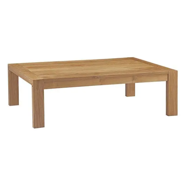 Alt view image 5 of 8 - Upland Outdoor Patio Wood Coffee Table - Natural