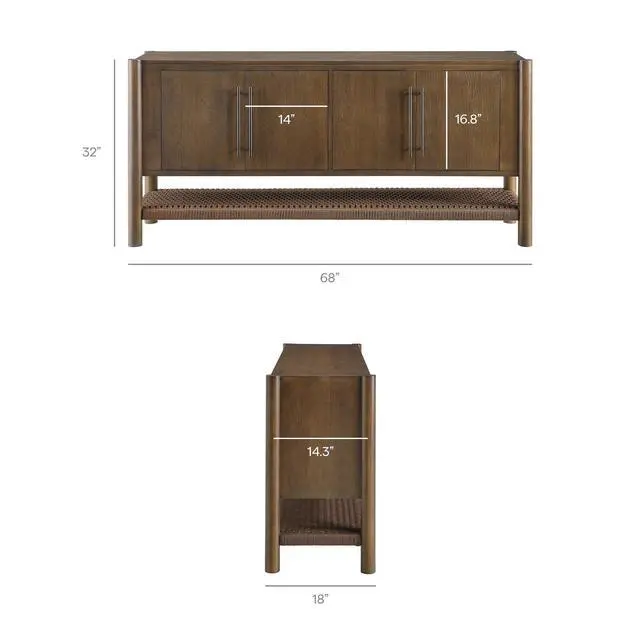 Alt view image 2 of 7 - Taschen 4-Door Wood Sideboard Cabinet by Modway