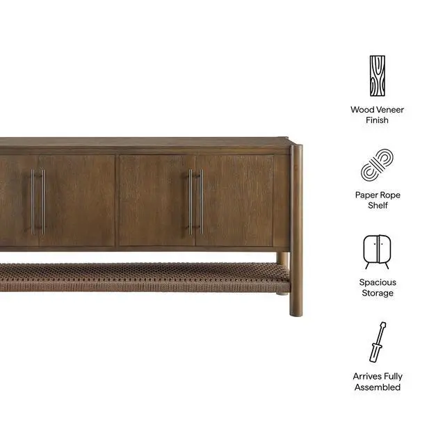 Alt view image 3 of 7 - Taschen 4-Door Wood Sideboard Cabinet by Modway