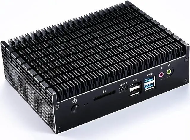 Main image of GTBOX Mini PC Fanless 10th Gen Core i7 10510U (4Cores/8Threads, Up to 4.9GHz), 16GB DDR4 RAM 512GB NVME SSD,100% Silent Industrial Business Desktop Computer with Type-c/Win 11 Pro/Wi-Fi/BT 4.2/2x LAN