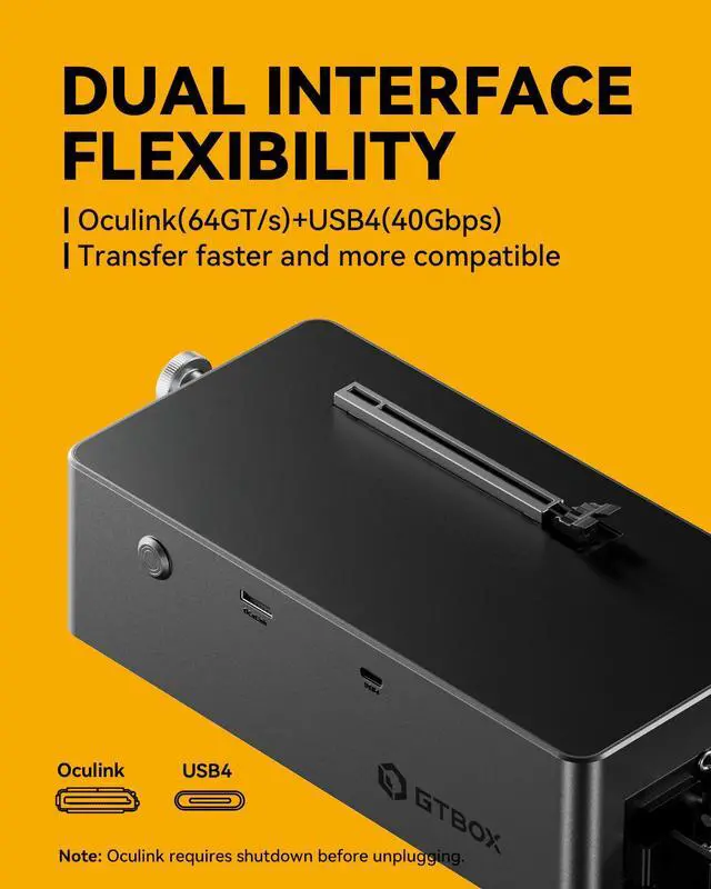 Alt view image 6 of 7 - GTBOX G-Dock EGPU Dock with Oculink Port 800W Power Supply