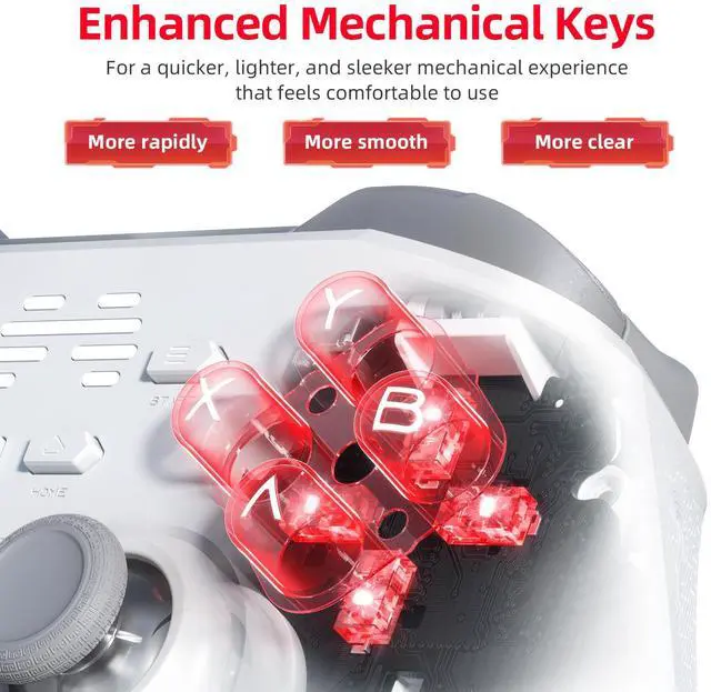 Alt view image 5 of 7 - BEITONG Kunpeng 20 Smart Control Wireless Game Controller Xbox Mechanical Button Computer Pc Cell Phone Tv