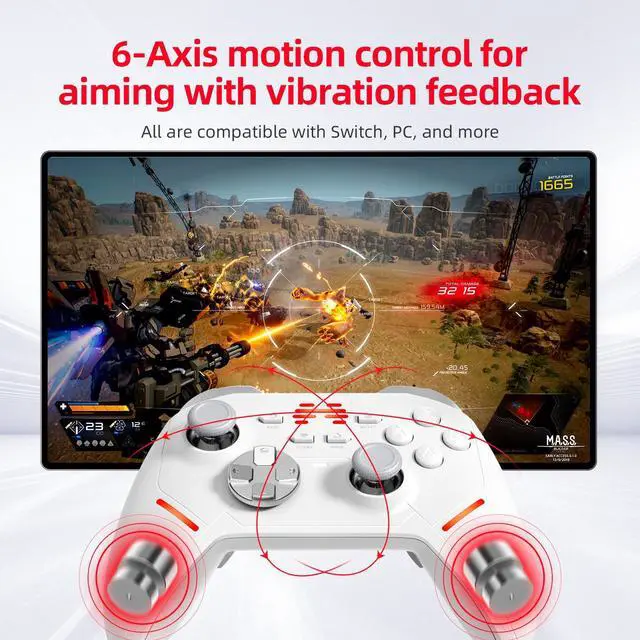 Alt view image 7 of 7 - BEITONG Kunpeng 20 Smart Control Wireless Game Controller Xbox Mechanical Button Computer Pc Cell Phone Tv