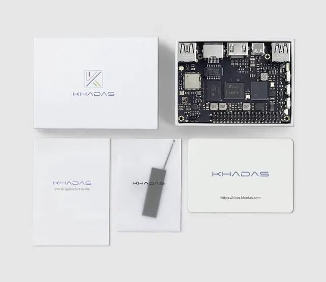 Alt view image 6 of 7 - Khadas VIM1S Single Board Computer Amlogic S905Y4 2GB 16GB Support 2.4G/5G WiFi Bluetooth 5.0, Multi-Video Decoder, Streaming Media Player HD/4K/HDR, UHS-I TF Card Extension, Multi-OS TV Box