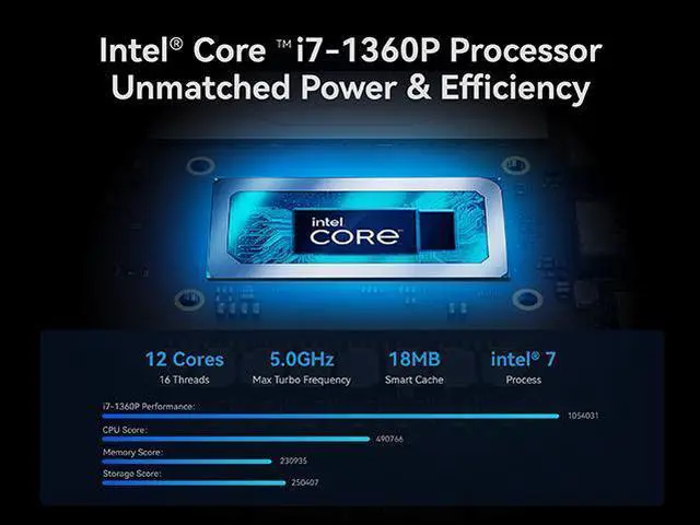 Alt view image 3 of 7 - Khadas Mind 1 Mini PC, Intel Core i7-1360P 5.0GHz Micro Desktop Computer with 5.55Wh Standby Battery, 32GB LPDDR5, 1TB PCIe 4.0 SSD, WiFi 6E, BT5.3, Portable Computer for Business Home Office