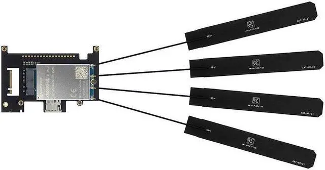 Alt view image 5 of 7 - Khadas M2X WWAN Extension Board with M.2 slot for adding a 4G/5G LTE module Support Nano-SIM Card Slot/18-Pin GPIO Header/4G/5G Active LED