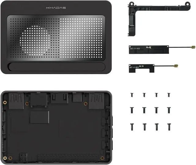 Alt view image 5 of 5 - Khadas DIY Case2 Piano Black (Metal Version) for Khadas All VIMs Single Board Computer