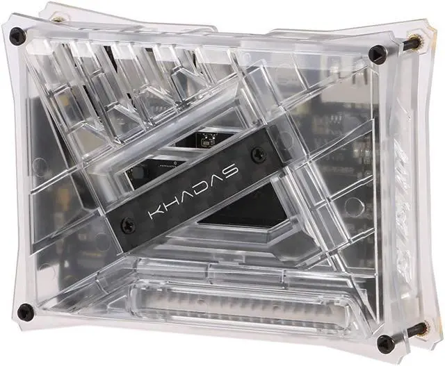 Alt view image 3 of 4 - Khadas Transparent DIY Case for All VIM SBCs (equiped with Iron metal plate)