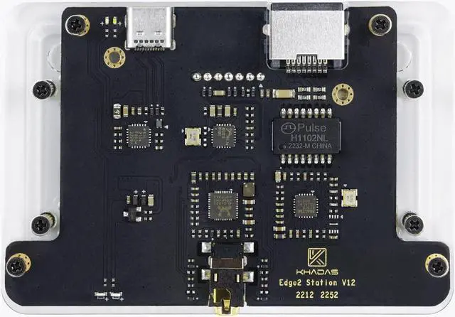 Main image of Khadas Edge2 Station Extension Board for Edge2 Single Board Computer with 10/100M Ethernet Port, USB-C Port, 3.5mm Headphone Jack, UART for Debugging and External Audio DAC