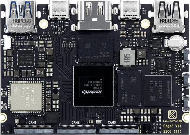 Main image of Khadas Mini ARM PC Desktop Computer RK3588S SoC 8core CPU and 4core GPU,6 Tops NPU,Small Portable Compact Desktop Computer 16GB RAM+64GB 8K HD Display&Decoder, 4K UI & Wi-Fi 6, BT 5.0