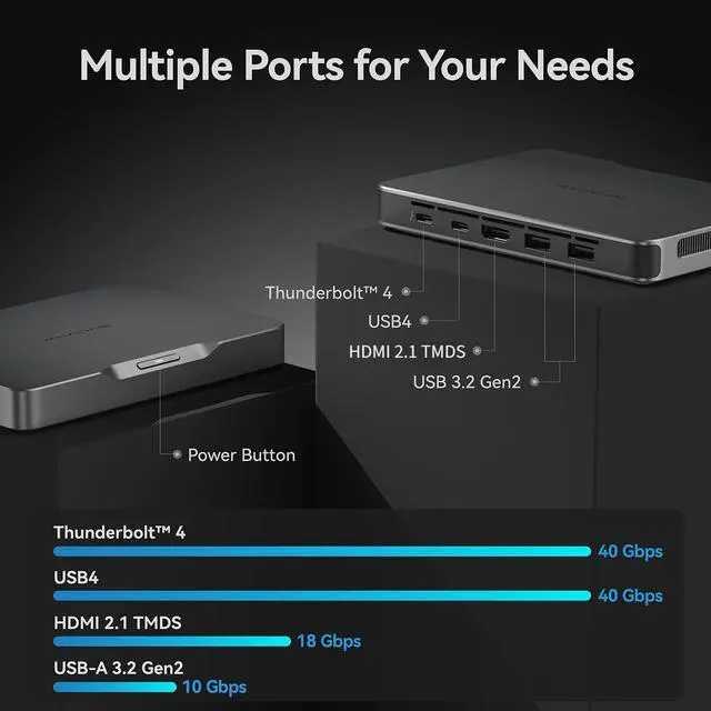 Alt view image 3 of 7 - Khadas Mind 2 AI Mini PC Intel Ultra 7 155H with 5.55Wh Standby Battery, ThunderBolt4, USB4, 64GB LPDDR5 RAM, 2TB PCIe 4.0 SSD, WiFi 6E, BT5.3, Portable Computer for Business Home, Silver