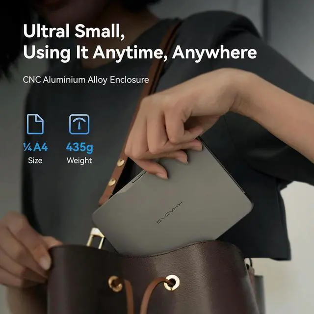 Alt view image 7 of 7 - Khadas Mind 1 Mini PC, Intel Core i7-1360P 5.0GHz Micro Desktop Computer with 5.55Wh Standby Battery, 32GB LPDDR5, 1TB PCIe 4.0 SSD, WiFi 6E, BT5.3, Portable Computer for Business Home Office