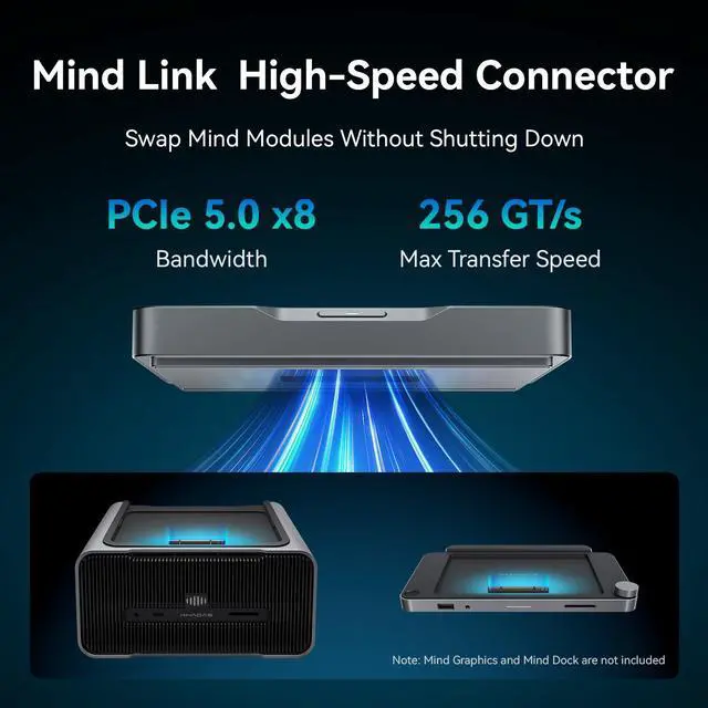 Alt view image 6 of 7 - Khadas Mind 2s Mini PC Intel Core Ultra 7 255H 16C/16T Windows 11 Home Barebone Desktop Computer 64GB RAM 2TB SSD PCle 5.0 USB4 Wi-Fi 6E BT5.3
