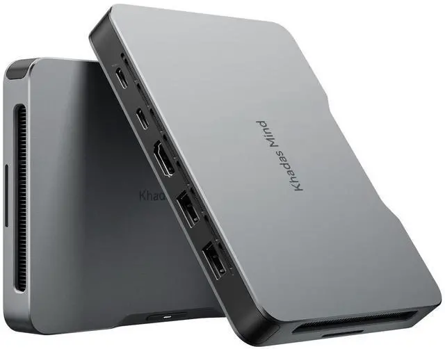 Main image of Khadas Mind 2s, AI Computing Mini PC, Intel Core Ultra 7 255H, 64GB LPDDR5X+2TB SSD, Built-in 5.55Wh Battery, Thunderbolt 4, Micro Desktop Computer for Work and Gaming