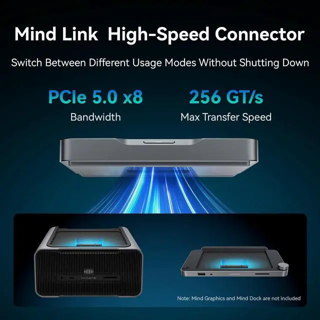 Alt view image 5 of 7 - Khadas Mind 2s AI PC(16C/16T), Intel Ultra 7 255H Gaming Desktop Mini PC, Intel Arc 140T, 64GB LPDDR5X+2TB PCIe 4.0, Thunderbolt 4(40Gbps), Quad Display(8K/60Hz), SSD Expandable, Mind Link(256GT/s)