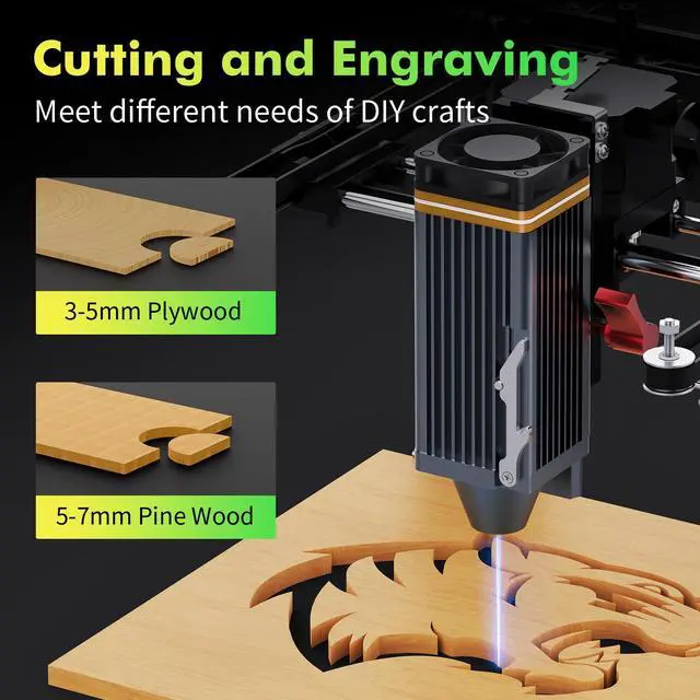 Alt view image 2 of 7 - UTKA A1 5W Mini Laser Engraver,High Speed 8000mm/min Laser Cutter, Portable Laser Engraving Machine for  Wood,Leather,Acrylic,Painted Metal,Laser Class1 Mini Engraver with 3.93*3.93in Engraving Area