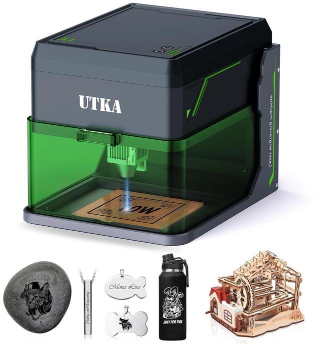 Main image of UTKA A1 10W Mini Laser Engraver with Cemera,3.93*3.93inch Portable Laser Engraver and Cutter Machine for Wood,Paper,Plastic,Leather,Cloth,Food,Painted Metal, Laser Class 1