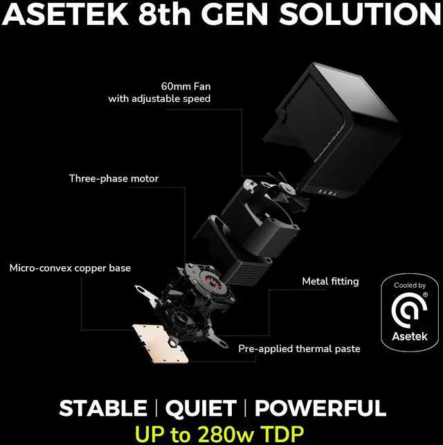 Alt view image 4 of 7 - TRYX Panorama 240 240mm AIO 6.5'' AMOLED Curved Screen 3D Anamorphic Effect Display Customizable AIO Cooler 240mm 8th Gen Asetek Pump 280w TDP with ROTA PRO 120mm Fan LGA 1851/1700/1200/115X AM5/AM4