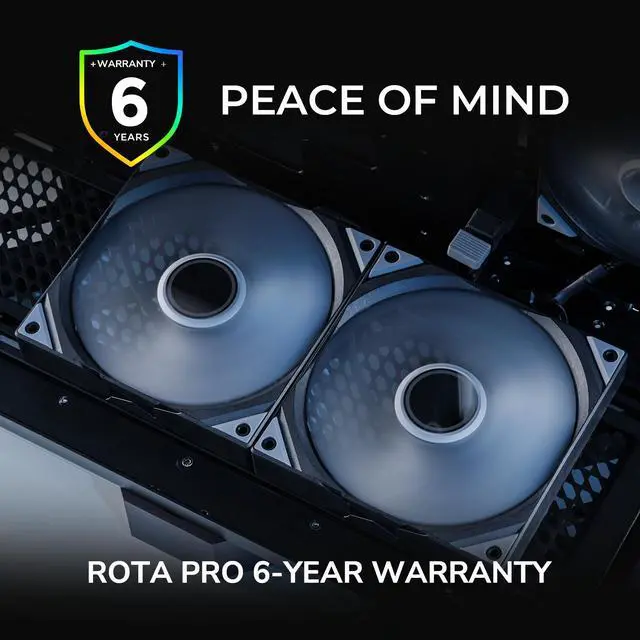 Alt view image 7 of 8 - TRYX ROTA PRO 140 140mm Case Fan 4-Pin PWM LCP Material FDB Case Fan 1650RPM with 100.3CFM Airflow High-Performance Quiet PC Case Fan