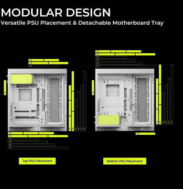 Alt view image 5 of 7 - TRYX LUCA L70 ATX Case White