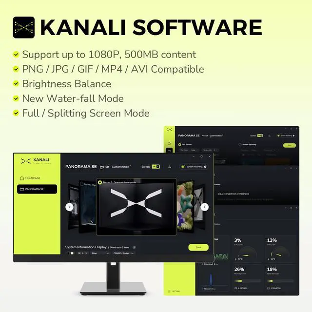 Alt view image 6 of 7 - TRYX Panorama SE 360 ARGB White 360mm AIO Rotatable 6.67'' AMOLED Curved Screen 3D Anamorphic Effect Customizable AIO Cooler 360mm White Asetek Adela 280w TDP Intel LGA 1851/1700/1200/115X AMD AM5/AM4