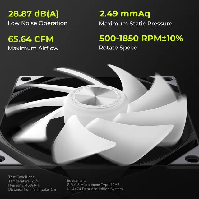 Alt view image 7 of 7 - TRYX ROTA SL ARGB 120mm Case Fan 3in1 Contact Connection with Magnetic Cable Gen2 ARGB Light Quiet PC Case Fan