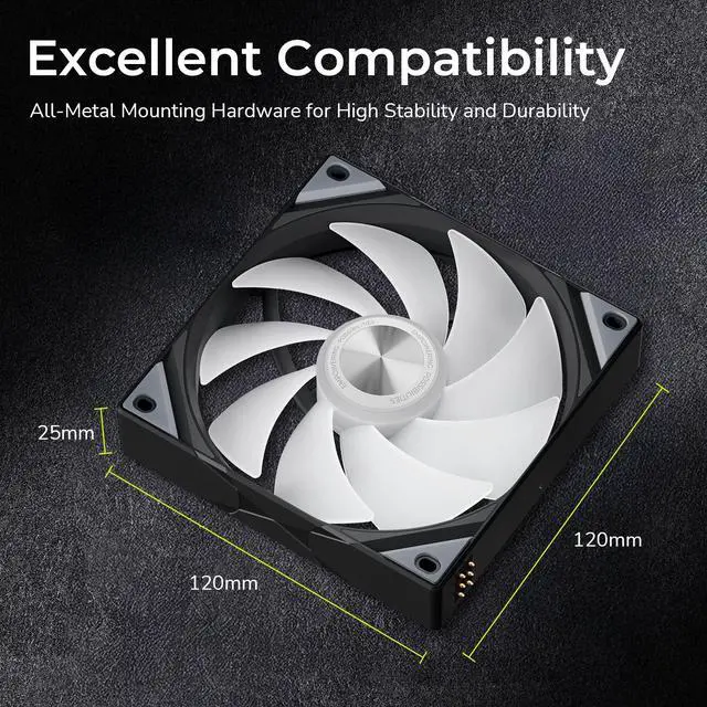 Alt view image 6 of 7 - TRYX ROTA SL ARGB 120mm Case Fan 3in1 Contact Connection with Magnetic Cable Gen2 ARGB Light Quiet PC Case Fan