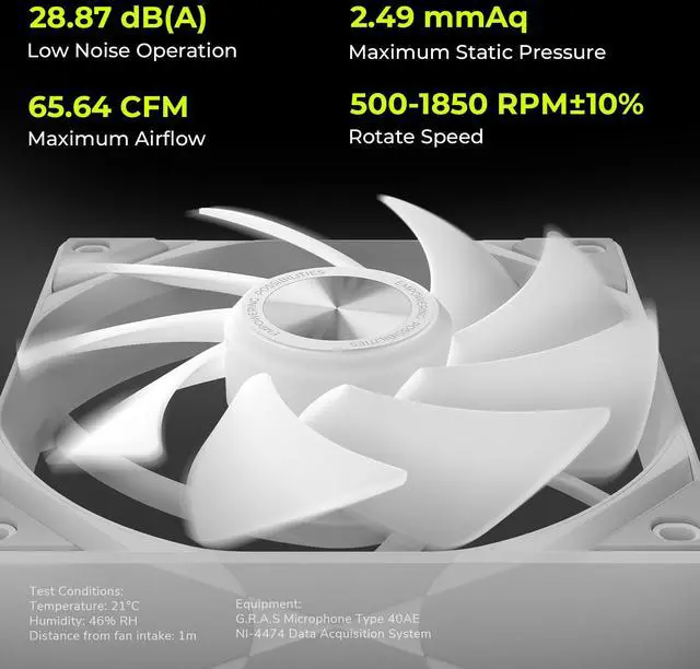 Alt view image 7 of 7 - TRYX ROTA SL ARGB White 120mm Case Fan 3in1 Contact Connection with Magnetic Cable Gen2 ARGB Light Quiet PC Case Fan