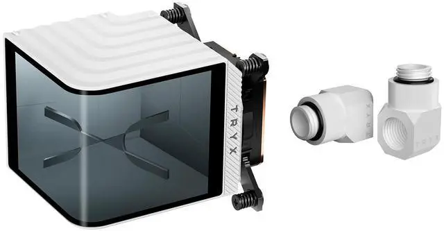 Main image of TRYX Panorama CPU Water Block White 6.67'' AMOLED Curved Screen 3D Anamorphic Effect Display 2K@60Hz Customizable Content with VRM Fan and 90° Rotary Adapter for Intel LGA 1700/1851/1200 AMD AM5/AM4