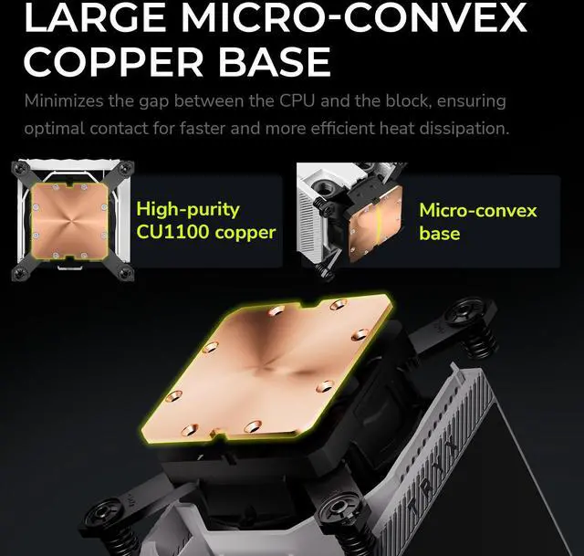 Alt view image 6 of 7 - TRYX Panorama CPU Water Block White 6.67'' AMOLED Curved Screen 3D Anamorphic Effect Display 2K@60Hz Customizable Content with VRM Fan and 90° Rotary Adapter for Intel LGA 1700/1851/1200 AMD AM5/AM4