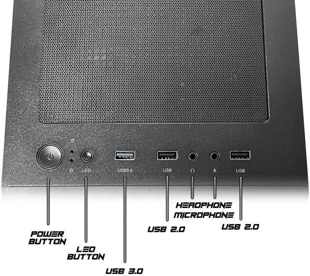 Alt view image 4 of 4 - Andromeda Insights Essentials 50 Desktop PC | Ryzen 5 9600X 3.9 GHz (5.4 GHz Turbo Boost) | 32GB DDR5 6000 | RTX 5060 Ti 16GB GDDR7 | 1TB NVME SSD | 650W Gold Power Supply | Wi-Fi | ARGB Fans | Win 11