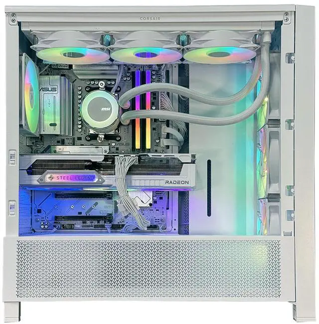 Alt view image 2 of 3 - Andromeda Insights Lumen Elite Frame - AMD RX 9070 XT 16GB GDDR6 | Ryzen 7 9800X3D 4.7 GHz (5.2 GHz Turbo Boost) | 32GB DDR5 6000 | 2TB Gen4 SSD | 850W Gold PSU | ARGB Fans | Wi-Fi + BT | Win 11