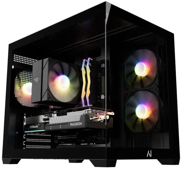 Main image of Andromeda Insights AMD Ultimate Budget Gaming PC - RX 9060 XT 16GB | Ryzen 5 9600X 3.9 GHz (5.4 GHz Turbo Boost) | 32GB DDR5 6000MHz | 1TB Gen4 SSD | 650W Gold | ARGB | Wi-Fi + BT | Win 11