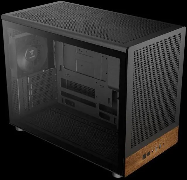 Alt view image 2 of 2 - Andromeda Insights - AI Workstation Gaming PC | AMD Radeon AI PRO R9700 32GB | Ryzen 5 9600X (5.4 GHz Turbo) | 32GB DDR5 | 1TB Gen4 SSD | W11 | Wi-Fi | Bluetooth - Black