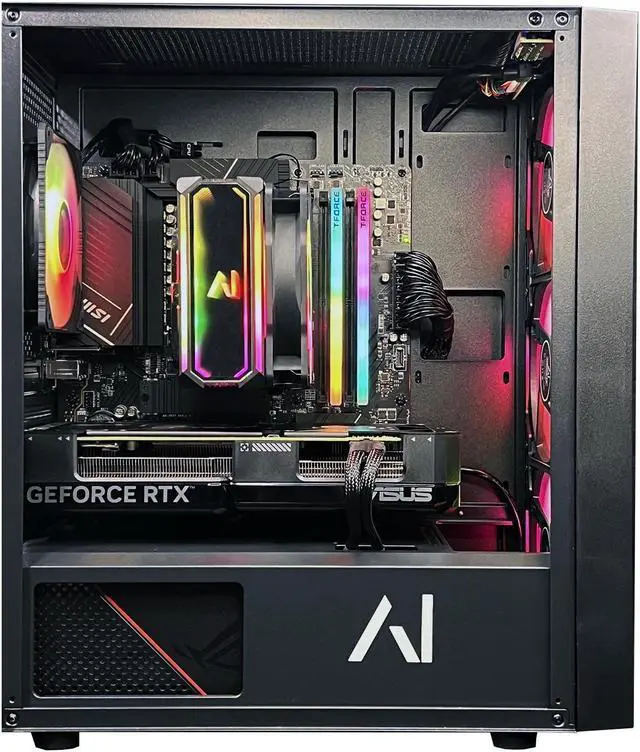 Alt view image 2 of 4 - Andromeda Insights Advanced Plus Gaming PC | Ryzen 7 7800X3D | 32GB DDR5 RAM | RTX 4070 Super 12GB | 1TB NVME SSD | 650W Gold Power Supply | ARGB Fans | Windows 11 Home