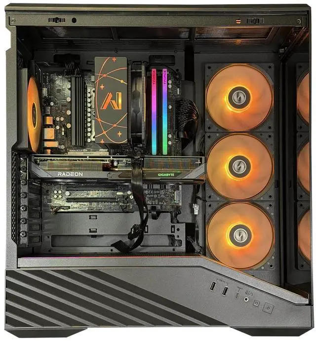 Alt view image 2 of 3 - Andromeda Insights Essentials AMD Vector - RX 9060XT 16GB | Ryzen 5 9600X | 32GB DDR5 6000MHz | 2TB Gen4 SSD | 650W Gold PSU | ARGB Fans | Wi-Fi + BT | Win 11 Home