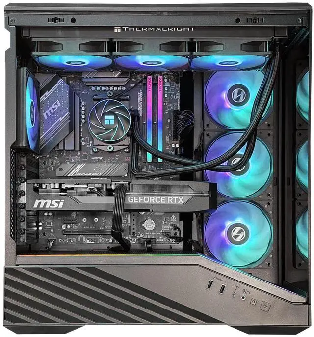 Alt view image 2 of 3 - Andromeda Insights Elite Intel 50 Vector - RTX 5070 Ti 16GB GDDR7 | Core Ultra 7 265KF (5.5 GHz Turbo Boost) | 32GB DDR5 6000MHz | 2TB Gen4 SSD | 850W Gold PSU | ARGB Fans | Wi-Fi + BT | Win 11