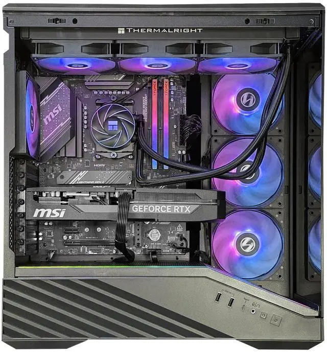 Alt view image 2 of 3 - Andromeda Insights Ultra Intel 50 Vector - RTX 5080 16GB GDDR7 | Core Ultra 7 265KF (5.5 GHz Turbo Boost) | 32GB DDR5 6000MHz | 2TB Gen4 SSD | 850W Gold PSU | ARGB Fans | Wi-Fi + BT | Win 11