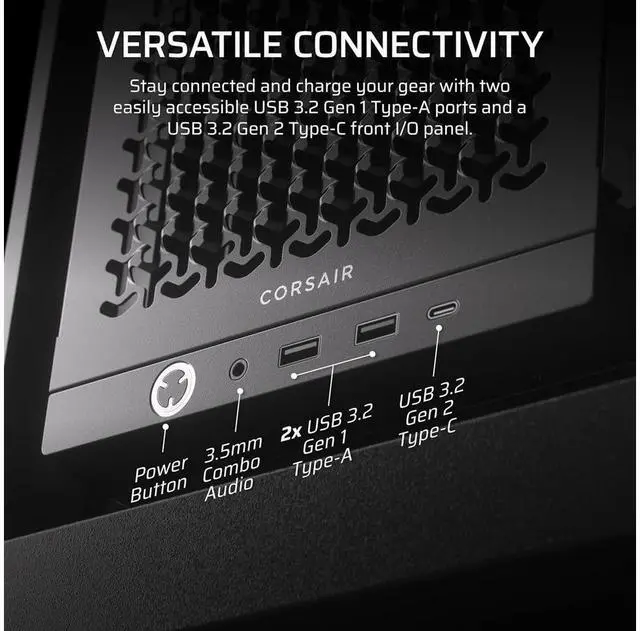 Alt view image 4 of 5 - Andromeda Insights - AI Workstation Gaming PC | Radeon Pro R9700 | Ryzen 9 9950X 4.3 GHz (5.7 GHz Turbo) | 64GB DDR5 6000MHz | 4TB Gen4 SSD - Black