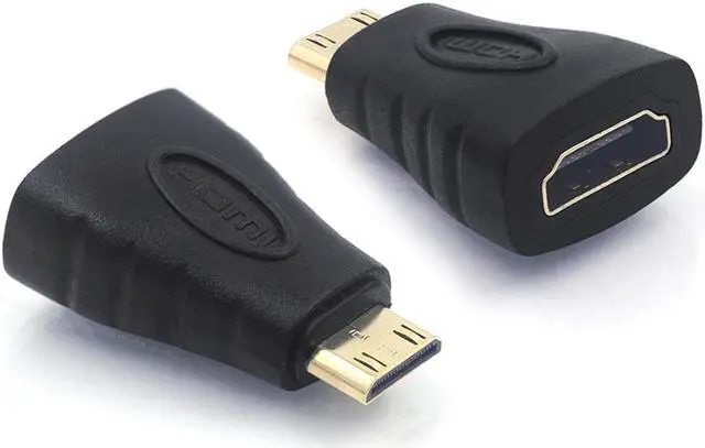 Main image of VCELINK HDMI Adapter 2-Pack, Mini HDMI to HDMI, 4K Support, Gold Plated, Compatible with Raspberry Pi, Camera, Camcorder, DSLR, Tablet, Video Card