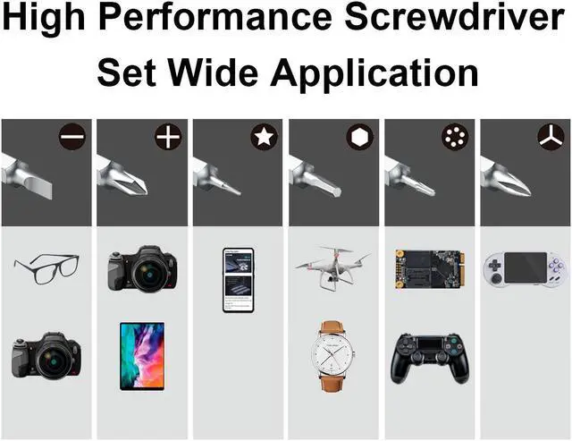 Alt view image 4 of 7 - VCELINK Mini Screwdriver Set with 42 Bits, 45 in 1 Small Precision Magnetic Tiny Screwdriver Bit Kit with Tweezers & Extension Shaft for Laptop, PC, Phone, Computer, Game Console