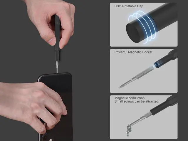 Alt view image 4 of 7 - VCELINK Small Screwdriver Set with Long Bits, S2 Phillips, Flathead, Security Torx Bits, 20 in 1 Mini Screwdriver Kit with Tweezers Compatible with iPhone, MacBook, Watch, PS4, Laptop, Eyeglasses