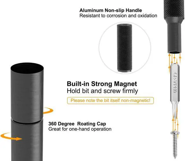 Alt view image 6 of 7 - VCELINK Mini Precision Screwdriver Set with 30Pcs Torx T6 T8 T9 T15, P5, Phillips PH00, Triwing Y00 Bits, Repair Tool Kit Compatible with Ring Doorbell, PS4/5, Switch, Macbook, Xbox, Laptop, iPhone