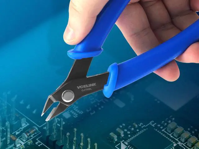 Alt view image 7 of 7 - VCELINK Small Wire Cutter Spring-loaded GJ706BL, Precision Flush Cutter Pliers Diagonal Cutters for Electronics, Jewelry Making, Model Craft and 3D Printer, 5-Inch