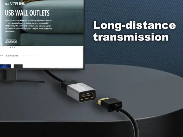 Alt view image 7 of 7 - VCELINK HDMI Coupler 8K, HDMI 2.1 Female to Female Connector HDMI Extension Adapter, Support 8K@60Hz / 4K@120Hz 120UHD, 7680 * 4320 Resolution, 3D, HDR, ARC for Laptop, PC, Monitor, Roku TV, 2 Pack