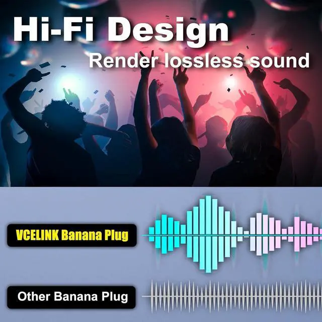 Alt view image 6 of 7 - VCELINK Speaker Banana Plugs 6 Pairs/12 Pcs, 24K Gold Plated Dual-Screw Type Speaker Connector for Speaker Wire, Home Theater, Wall Plate, Audio/Video Receiver and Sound Systems (Red+Black)